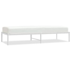 vidaXL Kovinski posteljni okvir bel 75x190 cm
