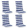 vidaXL Zunanja blazina 4 kos Blago Modra in bela 120 x 50 x 7 cm