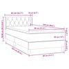 vidaXL Box spring postelja z vzmetnico temno zelena 80x220 cm žamet