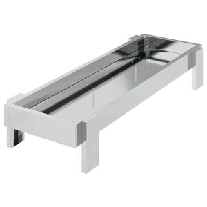 vidaXL Krmilna posoda za koko&scaron;i srebrna 80 x 28 x 13.5 cm