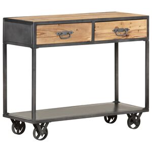 vidaXL Konzolna mizica 90x35x74 cm trden predelan les