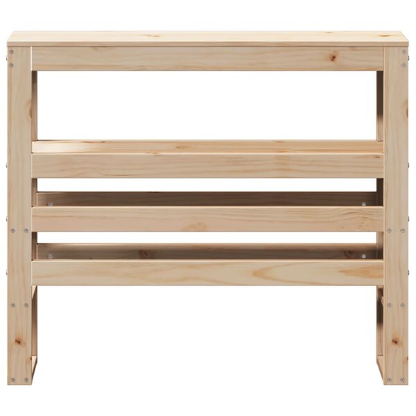 vidaXL Vzglavje s policami 75 cm trdna borovina