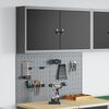 vidaXL Komplet omare in pegboard 3 pcs Črna 100 x 20 x 115 cm Jeklo