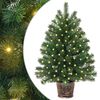 vidaXL Umestno božično drevo med 150 LED Zelena 75 cm PE in PVC
