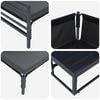 vidaXL Vrtna sedežna garnitura z blazino 6 pcs Črna Jeklo