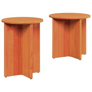 vidaXL Klubska miza 2 kos Voskast rjav 41,5 x 41,5 x 46 cm