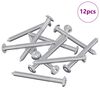 vidaXL Pohi&scaron;tveni vijaki 12 pcs srebrna M6 x 60 mm Jeklo