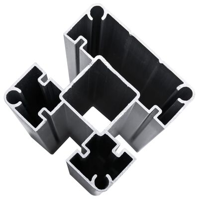 vidaXL WPC ograjni paneli 1 kvadratni + 1 poševni 273x186 cm rjavi
