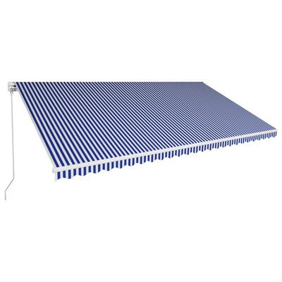 vidaXL Ročno zložljiva tenda 600x300 cm modra in bela