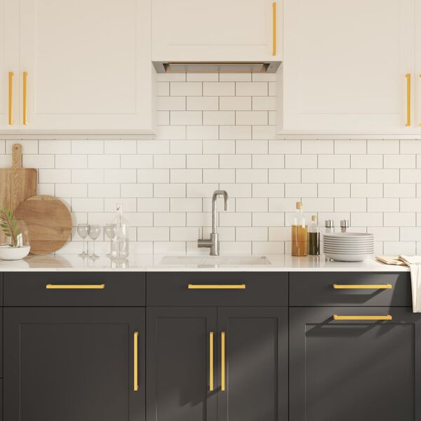 vidaXL Ročaji za omarico 20 kosov zlati 224 mm nerjaveče jeklo