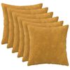 vidaXL Prevleka za blazino 6 pcs HEERLEN Rumena 35 x 35 cm Mikrofibra