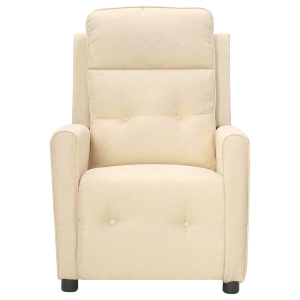 vidaXL Električni masažni stol krem blago