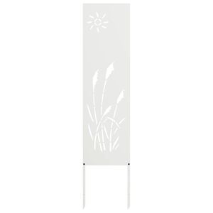 vidaXL Zaslon za zasebnost v vrtu Bela 32 x 140 cm Mnogi jeklo