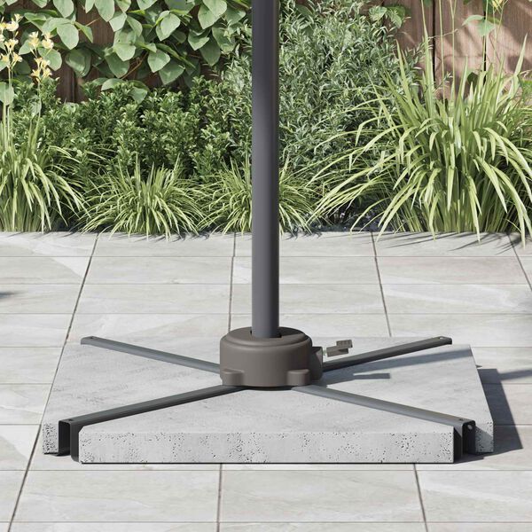 vidaXL Podstavek za senčnik srebrna 23 x 14 x 6 cm