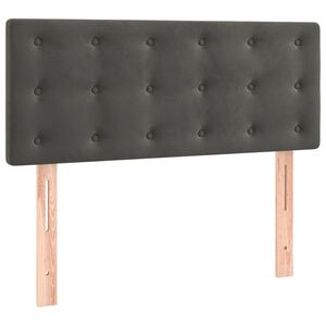 vidaXL Posteljno vzglavje temno sivo 100x5x78/88 cm žamet