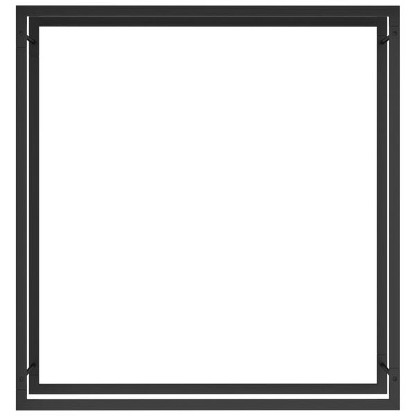 vidaXL Stojalo za drva mat črno 110x28x116 cm jeklo