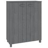 vidaXL Omara za čevlje HAMAR temno siva 85x40x108 cm trdna borovina