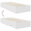 vidaXL Konstrukcija postelje Bela 90 x 190 cm Konstruiran les
