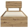 vidaXL Konstrukcija postelje Oreh 90 x 200 cm Masivno borovo les