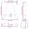 vidaXL Noge za klubsko mizico v obliki črke A, 2 kosa, bele barve, 38 x (42-43) cm, jeklo