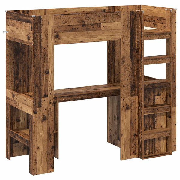 vidaXL Postelja na podstre&scaron;ju z mizo Star les 75 x 190 cm