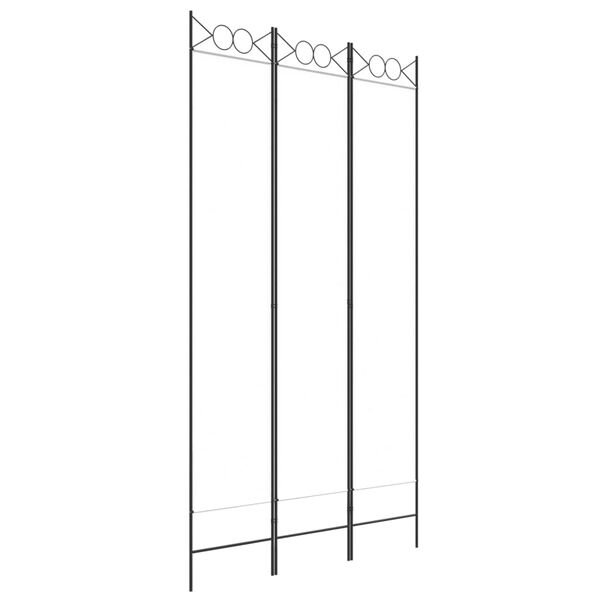 vidaXL Paravan 3-delni bel 120x220 cm blago