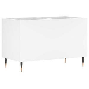 vidaXL Omarica za gramofonske plo&scaron;če bela 74,5x38x48 cm inženirski les