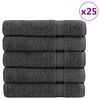 vidaXL Premium kopalne brisače SOLUND 25kos antracit 100x150cm 600g/m2
