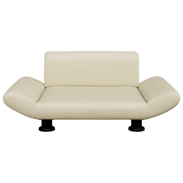 vidaXL Pasja postelja krem 70x45x28 cm umetno usnje