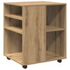vidaXL Omarica na kolesih artisan hrast 60x53x72 cm inženirski les