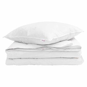 vidaXL 2-v-1 Dv entscheiden z blazino 2 pcs Bela Perje