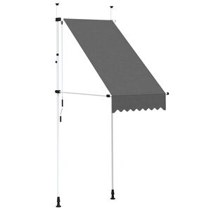 vidaXL Ročno zložljiva tenda 100 cm antracitna