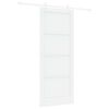 vidaXL Drsna vrata 86 x 211 cm Inženirski les Bela
