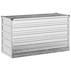 vidaXL Povi&scaron;ana vrtna gredica Srebrna 100 x 40 x 55 cm cinkano