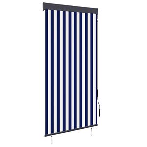 vidaXL Zunanje rolo senčilo 100x250 cm modro in belo