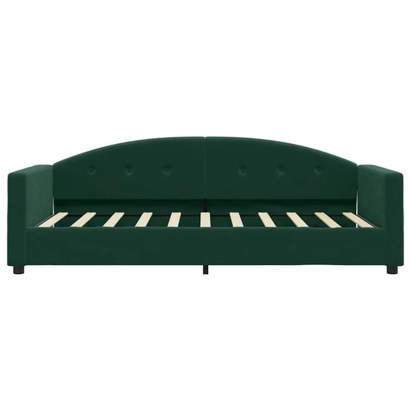 vidaXL Raztegljiva postelja temno zelena 80x200 cm žamet