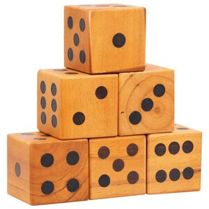 vidaXL Komplet velikanskih kock 6 kosov trdna borovina