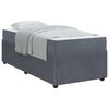 vidaXL Konstrukcija postelje Temno siva 90 x 200 cm blago