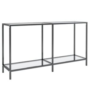 vidaXL Konzolna mizica prozorna 140x35x75,5 cm kaljeno steklo