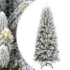 vidaXL Umestno božično drevo Bela 240 cm PVC, plastika, jeklo in PE