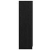 vidaXL Garderobna omara s polico Črna Orehovina 82,5 x 51,5 x 180 cm