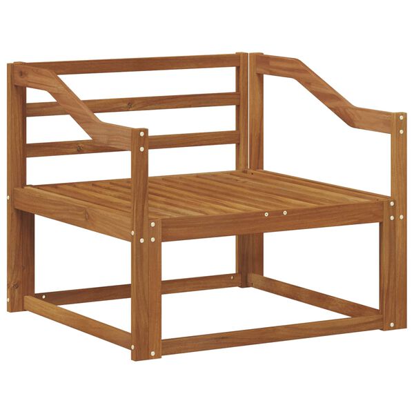 vidaXL Srednji zunanji kavč Masiven les akacije Naravna