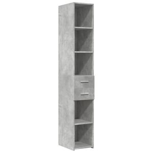 vidaXL Visoka omara betonsko siva 30x42,5x185 cm inženirski les