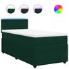vidaXL Box spring postelja z vzmetnico temno zelena 80x200 cm žamet