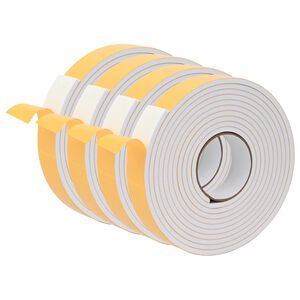 vidaXL Samolepilni pena trak 4 kos Bela 30mm x 5m CR pena