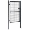 vidaXL Vrtna mrežasta vrata iz pocinkanega jekla 100 x 150 cm siva