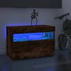 vidaXL TV omarica z LED lučkami dimljeni hrast 60x35x40 cm