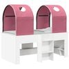 vidaXL Postelja s Tunnela 4 pcs Bela in roza Inženirski les