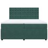 vidaXL Box spring postelja z vzmetnico temno zelena 200x200 cm žamet