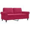vidaXL Dvosed vinsko rdeč 140 cm žamet